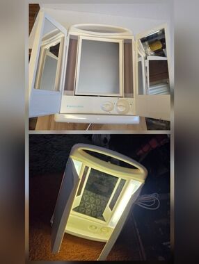 Vintage 90s Remington True-to-Light Makeup Vanity Mirror